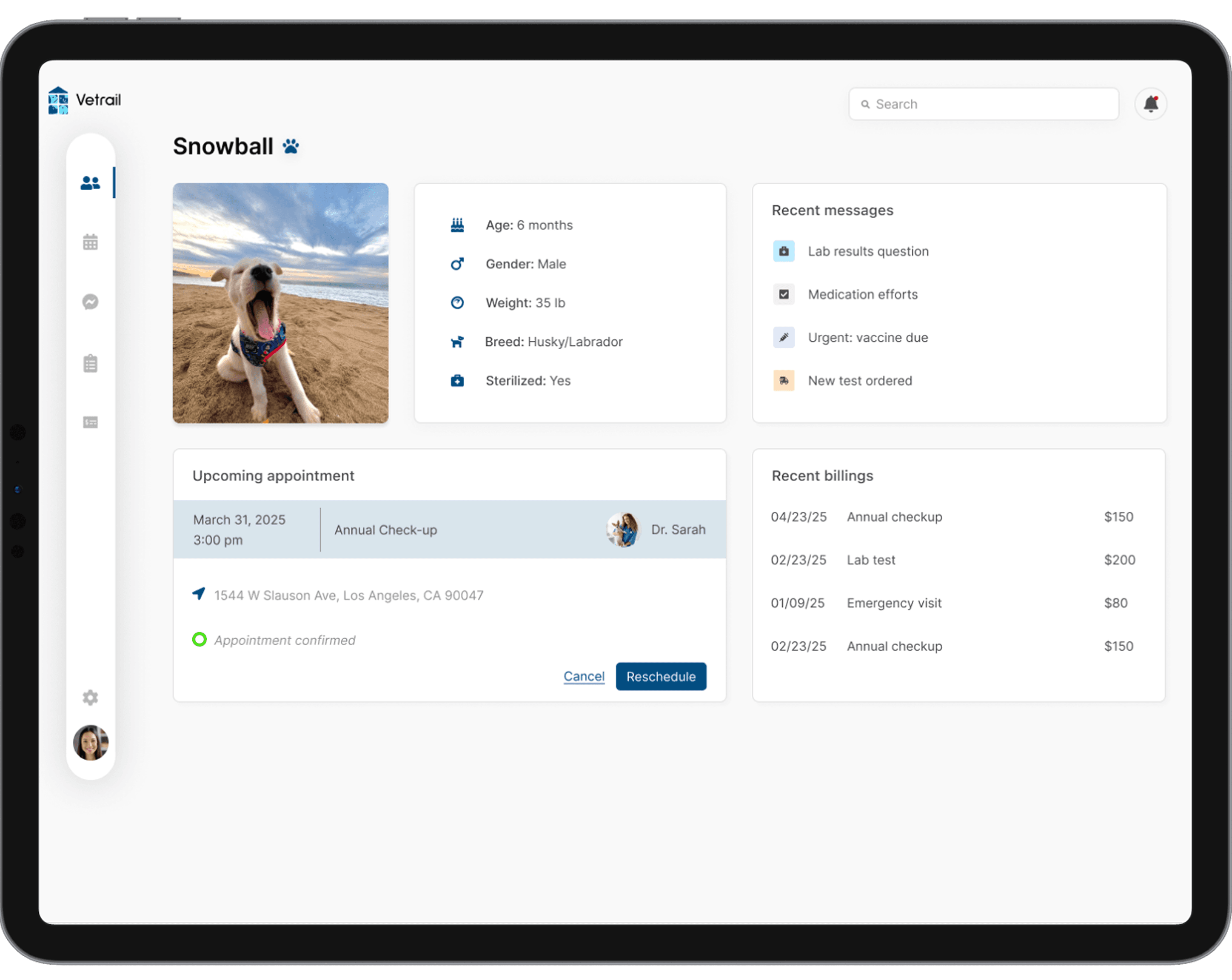 Vetrail UI